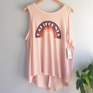 Peach retro California Lucky Brand top